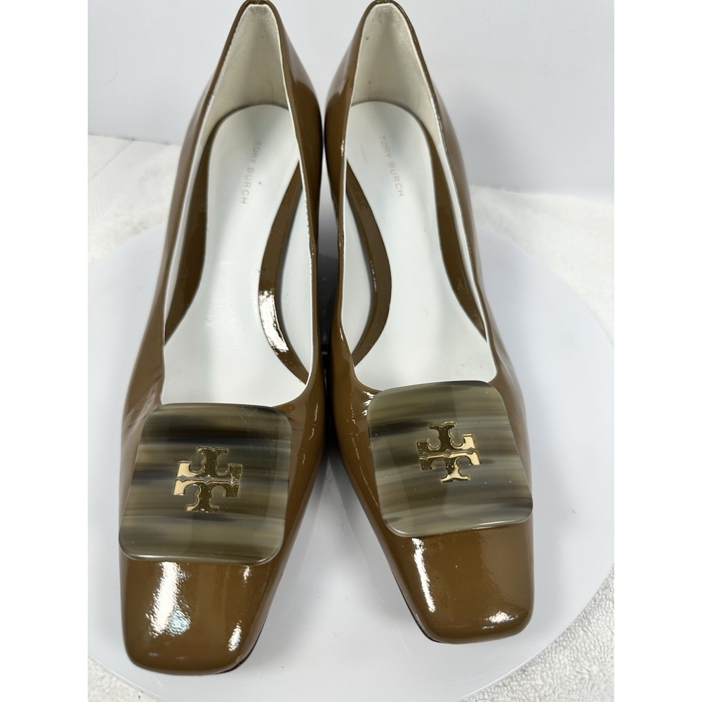 Tory Burch Heels Georgia Wedge Pump Almond Oats Luxury Emblem 9M